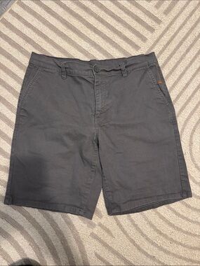 Men's Black Flat-Front Casual Shorts